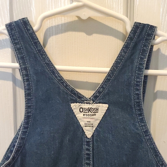 OshKosh B'gosh Denim Blue Overalls Baby Girl Size 18 Months - Picture 7 of 8